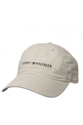 Tommy Hilfiger Men's Logo Dad Baseball Cap- Stone